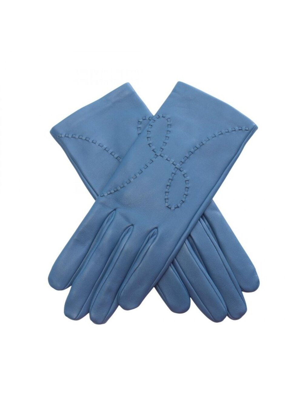 Hermes Gloves Lisbon H Stitch Blue Calfskin